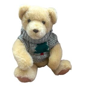 Hallmark Trevor Teddy Plush Bear with Christmas Tree Sweater 13" tall